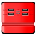 Psooo 100000mAh Solar Powerbank - 4xUSB - Rot