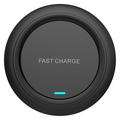 Q18 Round Shape Wireless Charger 15W Schnelllade-Desktop-Ladepad