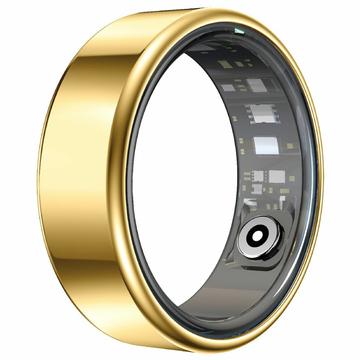 R99 Fitness & Wellness Smartring mit Ladebox - Größe: 10/19.9mm - Gold