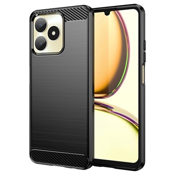 Realme C53/Narzo N53 Gebürstete TPU Hülle - Karbonfaser