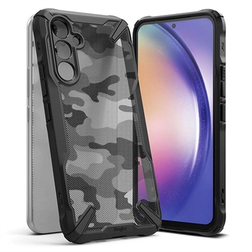 Ringke Fusion X Design Samsung Galaxy A54 5G Hybrid Hülle - Camouflage / Schwarz