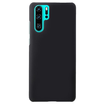 Huawei P30 Pro Gummierte Kunststoff Hülle - Schwarz