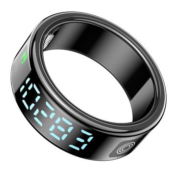 SR08 Smartring mit Digitalanzeige - Größe: 21.5mm - Schwarz