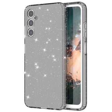 Samsung Galaxy A05s Stylish Glitter Serie TPU Hülle - Durchsichtig Schwarz