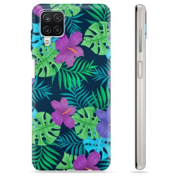 Samsung Galaxy A12 TPU Hülle - Tropische Blumen