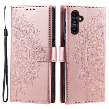 Samsung Galaxy A16 Mandala Serie Wallet Hülle - Roségold