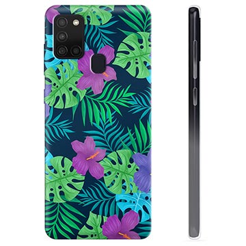 Samsung Galaxy A21s TPU Hülle - Tropische Blumen