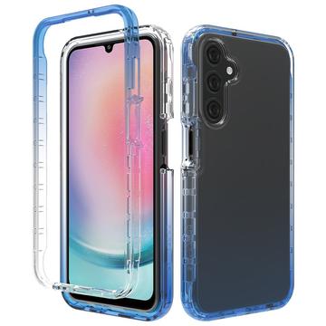 Samsung Galaxy A25 Gradient Serie Hybrid-Hülle - Blau / Durchsichtig