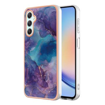 Samsung Galaxy A25 Galvanisierte IMD TPU-Hülle mit Marmormuster