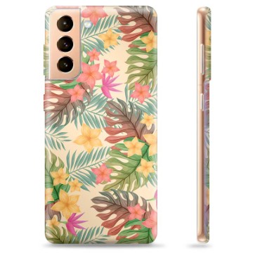 Samsung Galaxy S21+ 5G TPU Hülle - Pinke Blumen