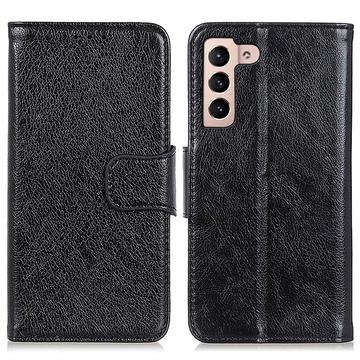 Samsung Galaxy S22 5G Elegant Serie Wallet Schutzhülle - Schwarz