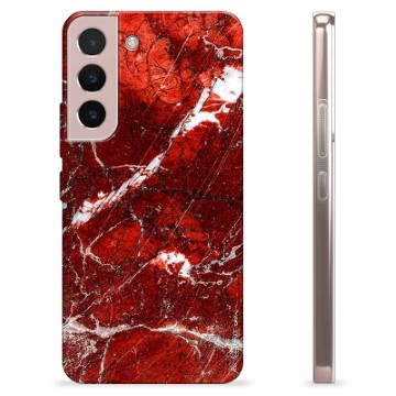 Samsung Galaxy S22 5G TPU Hülle - Roter Marmor