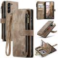 Samsung Galaxy S23 5G Caseme 2-in-1 Multifunktions Wallet Hülle - Braun