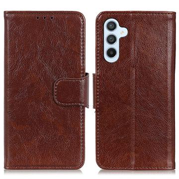 Samsung Galaxy S23 FE Elegant Serie Wallet Schutzhülle - Braun