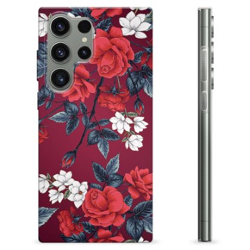 Samsung Galaxy S23 Ultra 5G TPU Hülle - Vintage Blumen