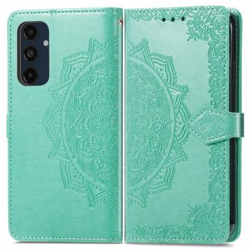 Samsung Galaxy S24 FE Mandala Serie Wallet Hülle - Grün