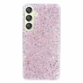 Samsung Galaxy S24 Glitter Flakes TPU Hülle - Rosa