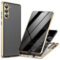 Samsung Galaxy S24 Magnetisches Cover mit Panzerglas - 9H - Privat - Gold