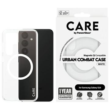 Samsung Galaxy S24 PanzerGlass Care Transparent Urban Combat Hülle - MagSafe-kompatibel - Weiß