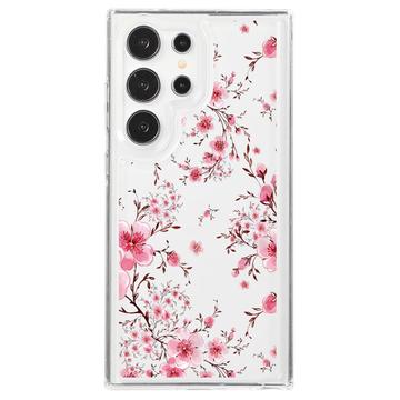 Samsung Galaxy S24 Ultra Mode TPU Hülle - rosa Blumen