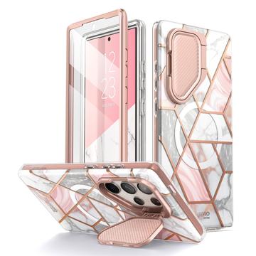 Samsung Galaxy S24 Ultra Supcase Cosmo Mag Hybrid Fall - Rosa Marmor