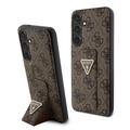 Samsung Galaxy S24+ Guess 4G Grip Stand Triangle Logo Case - Braun