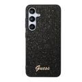 Samsung Galaxy S24+ Guess Glitter Flakes Metal Logo Hybrid Hülle