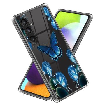 Samsung Galaxy S24+ Stylish Ultra-Slim TPU Hülle - Schmetterling und Blumen