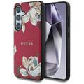 Samsung Galaxy S25 Guess Grained Printed Flower Pattern Hülle - MagSafe kompatibel