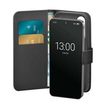 Samsung Galaxy S25+ Puro Wallet Hülle mit 2 Kartenfächern - Schwarz