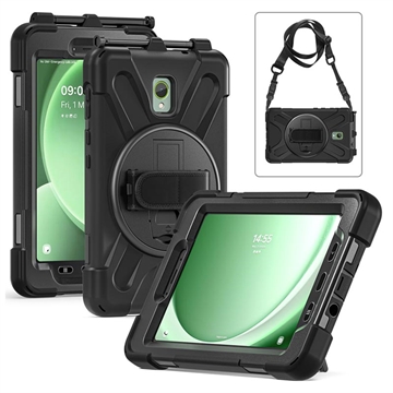 Samsung Galaxy Tab Active 3/Tab Active5 Heavy Duty 360 Hülle mit Handschlaufe - Schwarz