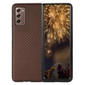 Samsung Galaxy Z Fold2 5G Hybrid Hülle - Karbonfaser - Braun