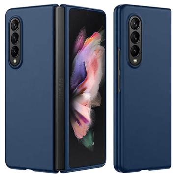 Samsung Galaxy Z Fold4 5G Gummierte Kunststoff Hülle - Blau