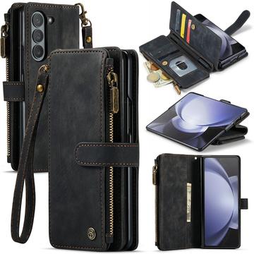 Samsung Galaxy Z Fold6 Caseme C30 Multifunktions Wallet Hülle - Schwarz