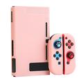 Kratzfestes Dockable Case Set für Nintendo Switch Konsole Weiches Silikon Joystick Schutzhülle - Pink