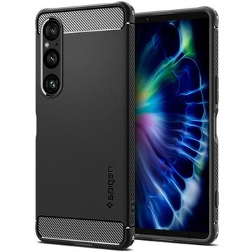 Sony Xperia 1 VI Spigen Rugged Armor TPU Hülle - Schwarz