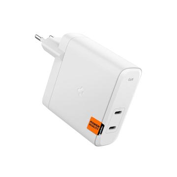 Spigen ArcStation Pro GaN-1402 Dual USB-C 140W Wand-Ladegerät - Weiß