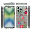 Sweet Armor Serie iPhone 14 Pro Max Hybrid Hülle - Bunte Blumen