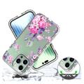 Sweet Armor Serie iPhone 14 Pro Max Hybrid Hülle - Rosa Blumen