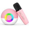 T97 Kinder Karaoke-Mikrofon mit Bluetooth-Lautsprecher und Subwoofer - Pink