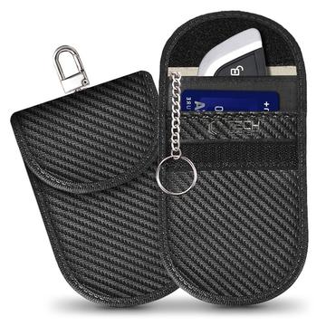 Tech-Protect KLR100 RFID-Blockierung Autoschlüssel-Etui mit Kartenhalter - Kohlefaser