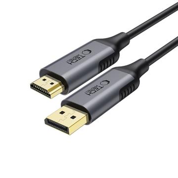 Tech-Protect UltraBoost DisplayPort 1.4 auf HDMI 2.0 Kabel - 4K/60Hz, 2m, langlebiges PVC, universelle Kompatibilität