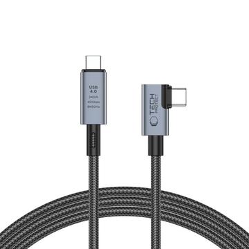 Tech-Protect UltraBoost Max "L" USB 4.0 Type-C Kabel - PD240W, 1.5m, 8K 40Gbps - Grau