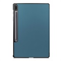 Tri-Fold Serie Samsung Galaxy Tab S7+/S8+ Folio Hülle - Blau