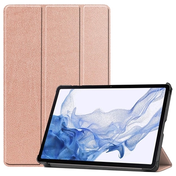 Tri-Fold Serie Samsung Galaxy Tab S9 Smart Folio Hülle - Roségold