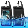 Wasserdichte Universaltasche mit Kartenhalter - 7.5" - Schwarz