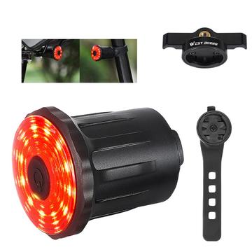 WEST BIKING YP0701317 Sitzkissen / Sattelstützenhalterung USB Aufladen Fahrrad LED Rücklicht Wasserdicht Smart Brake Induktion Radfahren Warnung Rücklicht