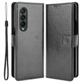 Samsung Galaxy Z Fold4 Wallet Hülle mit Kartenfach - Schwarz