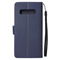 Samsung Galaxy S10+ Wallet Hülle mit Stand-Funktion - Dunkel Blau