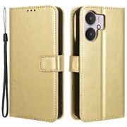 Xiaomi Redmi 13C 5G/Poco M6 Wallet Schutzhülle mit Magnetverschluss - Gold